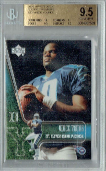 BGS 9.5 Vince Young 2006 Upper Deck #30 Rookie Card Rookie Premiere