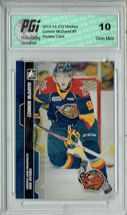 Connor McDavid 2014 In the Game #5 Rookie Card PGI 10