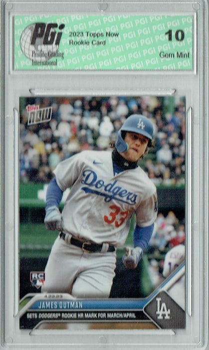 James Outman 2023 Topps Now #167 Los Angeles Dodgers Rookie Card PGI 10