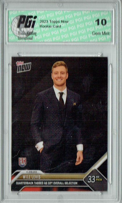 Will Levis 2023 Topps Now #D-3 Tennessee Titans Rookie Card PGI 10