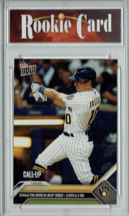Certified Mint+ Sal Frelick 2023 Topps Now #602 Brewers Rookie Goes Off in MLB Debut Rookie Card