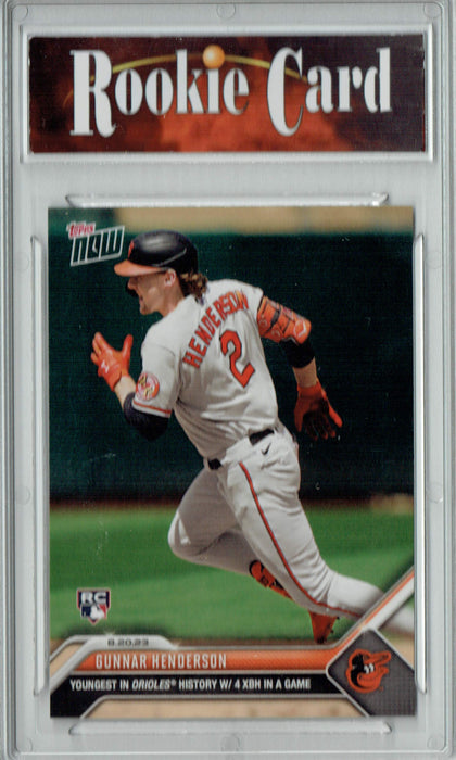 Certified Mint+ Gunnar Henderson 2023 Topps Now #738 Youngest Orioles History Rookie Card