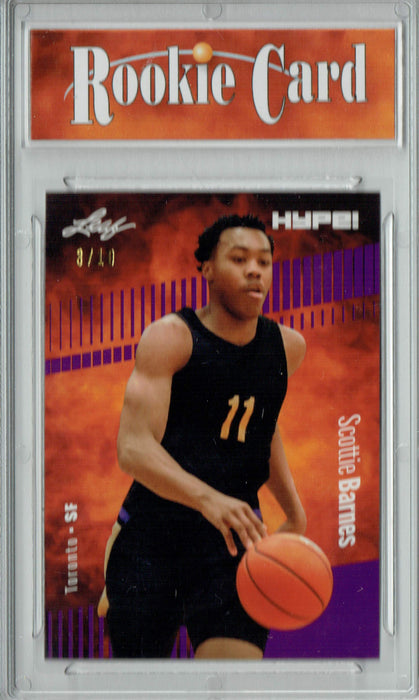 Certified Mint+ Scottie Barnes 2022 Leaf HYPE! #75 Purple Short Print Only 10 Ever Made Rookie Card