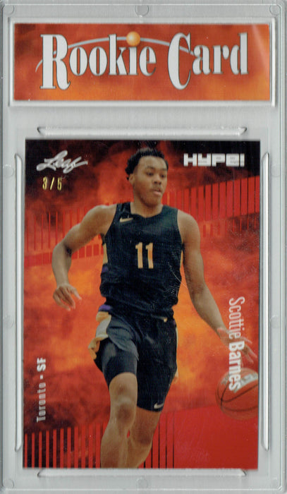 Certified Mint+ Scottie Barnes 2022 Leaf HYPE! #75A Red Short Print Only 5 Ever Made Rookie Card