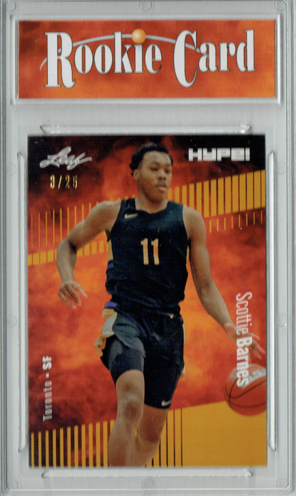 Certified Mint+ Scottie Barnes 2022 Leaf HYPE! #75A Gold Short Print, Only 25 Ever Made Rookie Card