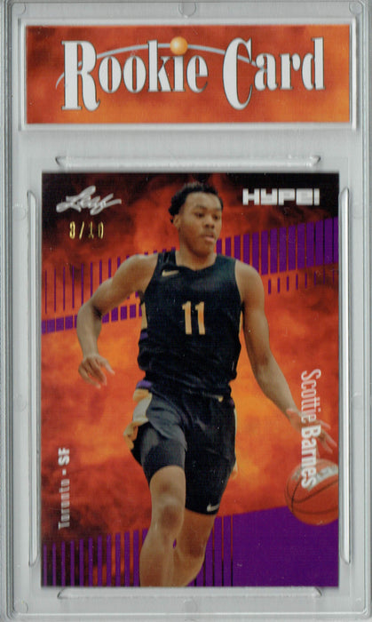 Certified Mint+ Scottie Barnes 2022 Leaf HYPE! #75A Purple Short Print Only 10 Ever Made Rookie Card