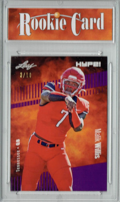 Certified Mint+ Malik Willis 2022 Leaf HYPE! #83 Purple Short Print Only 10 Ever Made Rookie Card