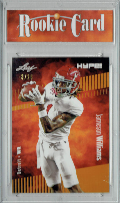 Certified Mint+ Jameson Williams 2022 Leaf HYPE! #88 Gold Short Print, Only 25 Ever Made Rookie Card