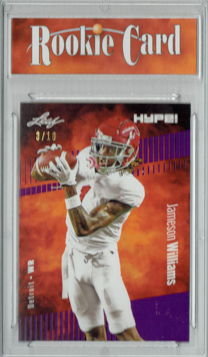 Certified Mint+ Jameson Williams 2022 Leaf HYPE! #88 Purple Short Print Only 10 Ever Made Rookie Card