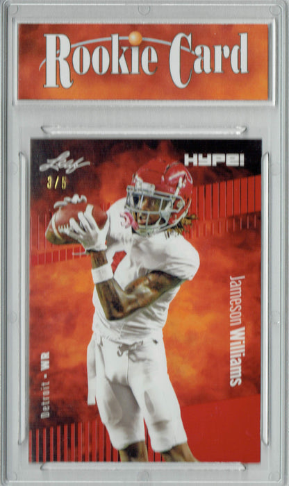 Certified Mint+ Jameson Williams 2022 Leaf HYPE! #88 Red Short Print Only 5 Ever Made Rookie Card