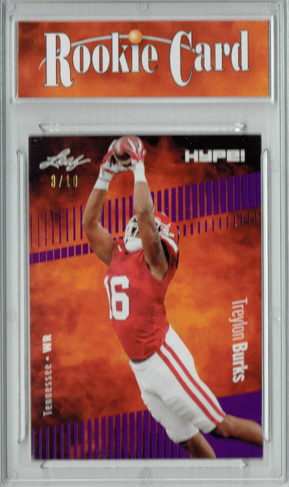 Certified Mint+ Treylon Burks 2022 Leaf HYPE! #89 Purple Short Print Only 10 Ever Made Rookie Card