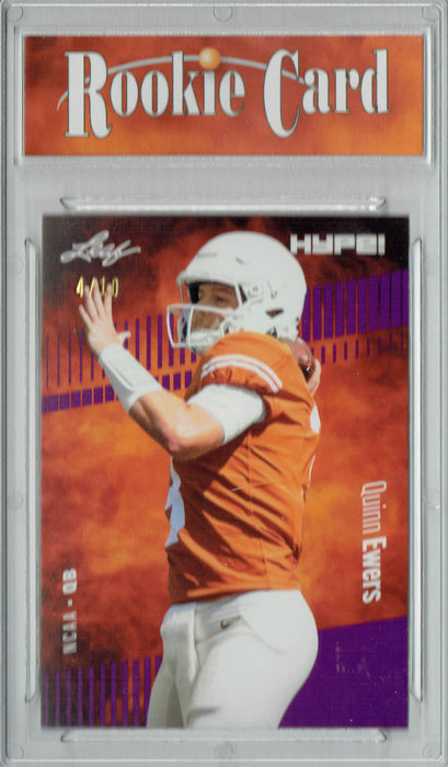 Certified Mint+ Quinn Ewers 2022 Leaf HYPE! #91 Purple Short Print Only 10 Ever Made Rookie Card