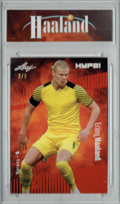 Certified Mint+ Erling Haaland 2022 Leaf HYPE! #94 Red Short Print Only 5 Ever Made Rookie Card