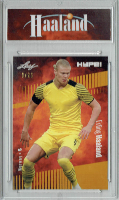 Certified Mint+ Erling Haaland 2022 Leaf HYPE! #94 Gold Short Print, Only 25 Ever Made Rookie Card
