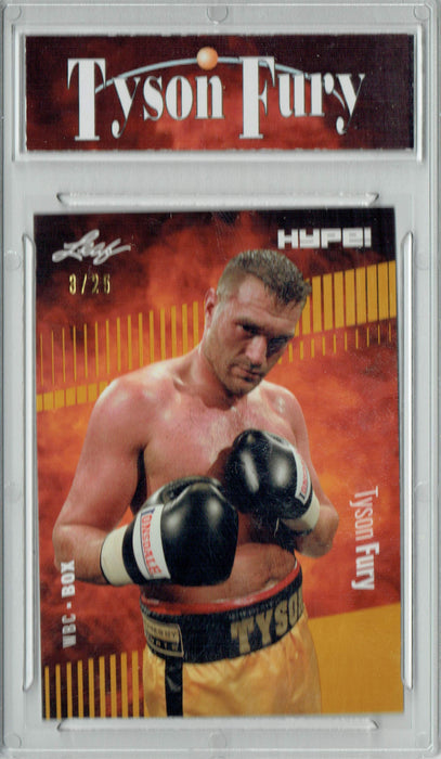 Certified Mint+ Tyson Fury 2022 Leaf HYPE! #93 Gold Short Print, Only 25 Ever Made Rookie Card