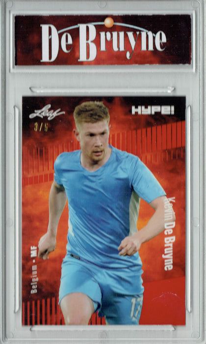 Certified Mint+ Kevin De Bruyne 2022 Leaf HYPE! #95 Red Short Print Only 5 Ever Made Rookie Card