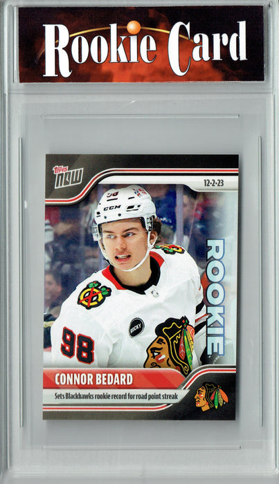 @ Certified Mint+ Connor Bedard 2023 Topps Now #52 Sets Chicago Blackhawks Points Record Rookie Card Sticker