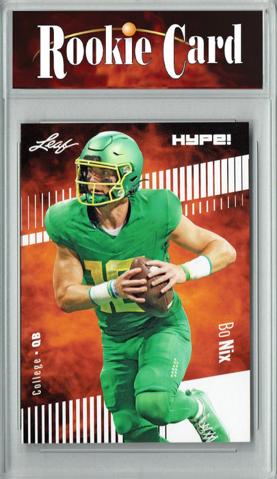 Certified Mint+ Bo Nix 2023 Leaf HYPE! #103A Only 5000 Made! Rookie Card Denver Broncos