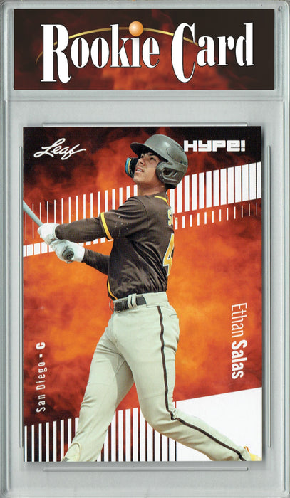 Certified Mint+ Ethan Salas 2023 Leaf HYPE! #119 Only 5000 Made! Rookie Card San Diego Padres