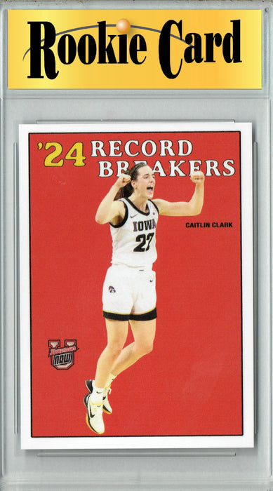 Certified Mint+ Caitlin Clark 2023 Bowman University Now #61-SP Record Breakers Rookie Card Iowa Hawkeyes