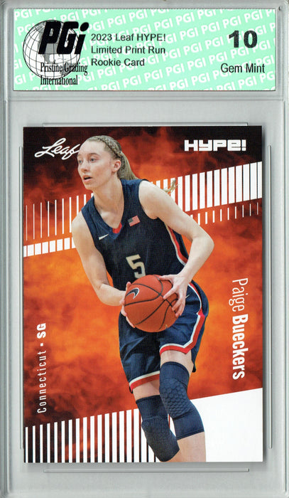 Paige Bueckers 2023 Leaf HYPE! #131A Only 5000 Made! Huskies Rookie Card PGI 10