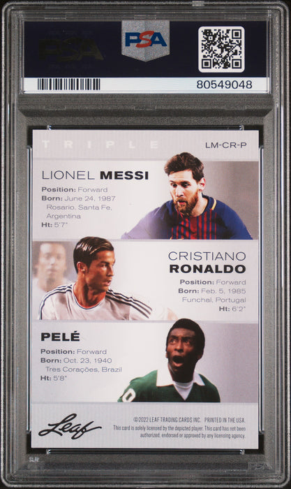 PSA 9 MINT Pele 2022 Leaf #LMCRP Rare Trading Card The Triple True 1/1