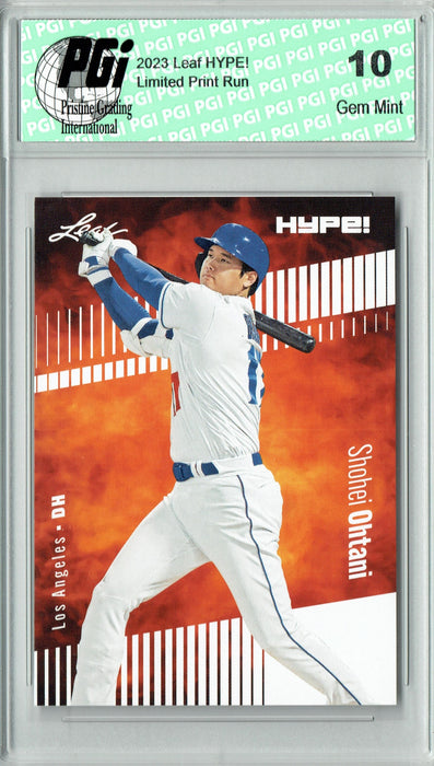 Shohei Ohtani 2023 Leaf HYPE! #135 Only 5000 Made! Rare L.A. Dodgers Card PGI 10