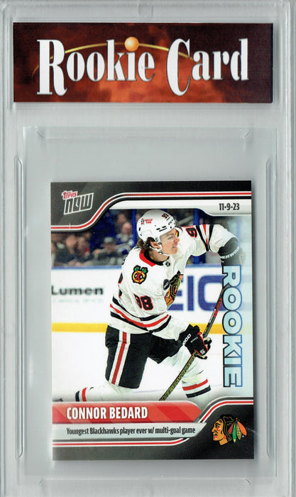 Certified Mint+ Connor Bedard 2023 Topps Now #31 Youngest Blackhawk with Multi  Goal Game Rookie Card Sticker
