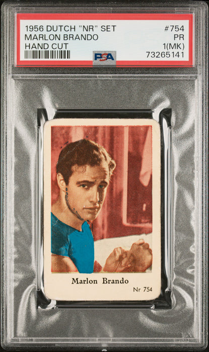 PSA 1 PR Marlon Brando 1956 Dutch "NR" Set #754 Rookie Card The Godfather