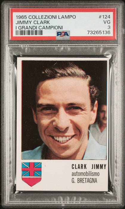 PSA 3 VG Clark Jimmy 1965 Collezioni Lampo #124 Rookie Card I Grandi Campioni
