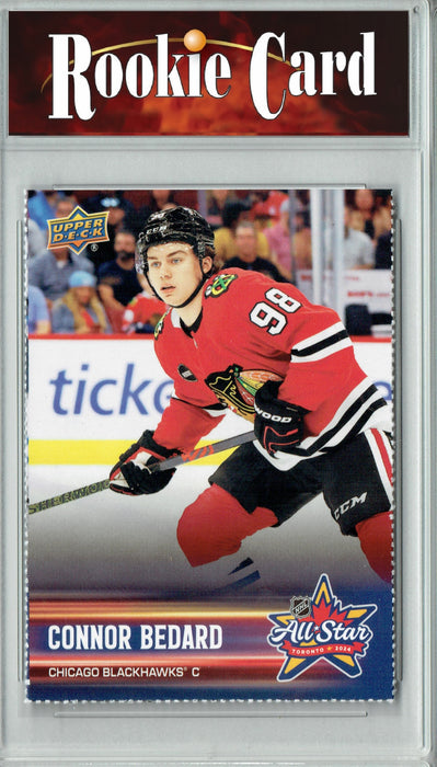 Certified Mint+ Connor Bedard 2023-24 Upper Deck #AS-GB All-Star Game Rookie Card Chicago Blackhawks