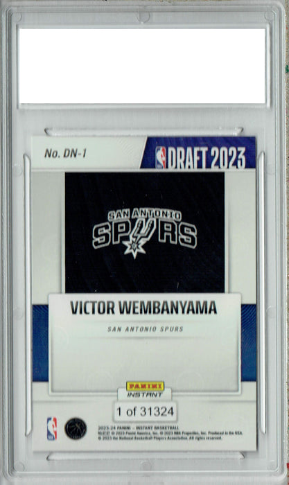 Certified Mint+ Victor Wembanyama 2023 Panini Instant #DN-1 NBA Draft 1/31324 Rookie Card