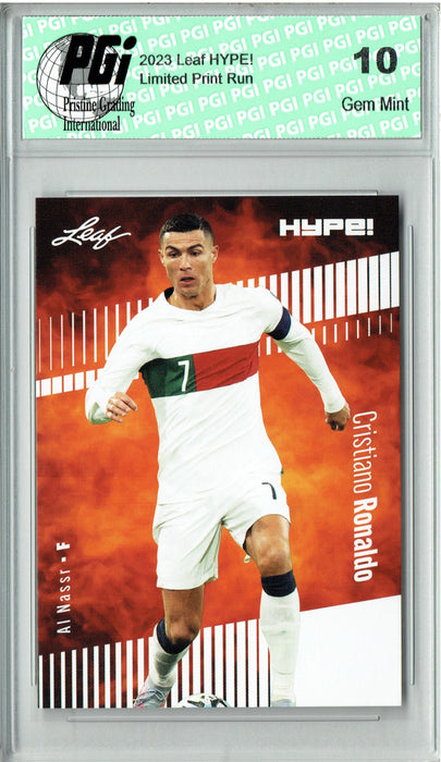 Cristiano Ronaldo 2023 Leaf HYPE! #110a Only 5000 Made! Portugal Card PGI 10