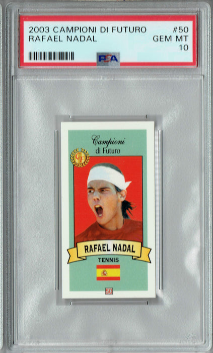 PSA 10 GEM-MT Rafael Nadal 2003 Campioni Di Futuro #50 Rookie Card Red Back