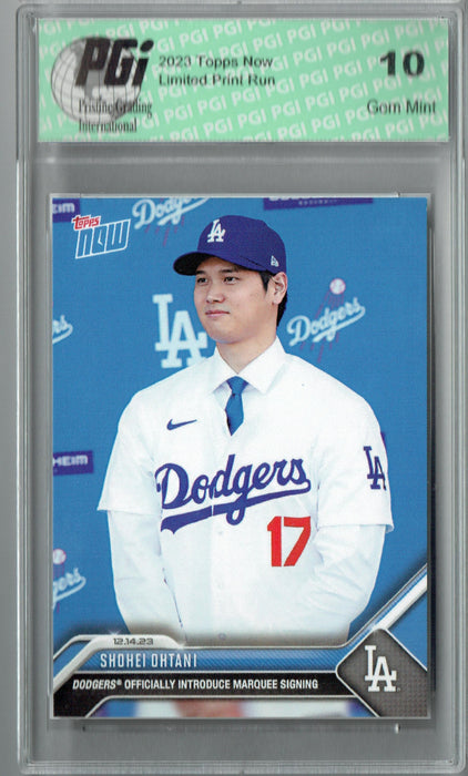Shohei Ohtani 2023 Topps Now #OS-23 1st Dodgers Card Rare Trading Card PGI 10