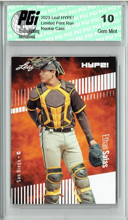 Ethan Salas 2023 Leaf HYPE! #119A Only 5000 Made! SD Padres Rookie Card PGI 10