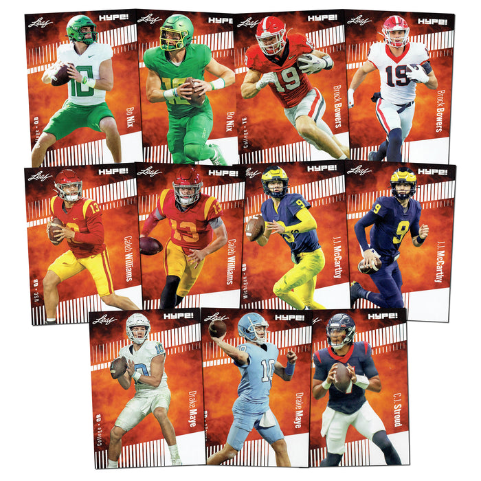 2024 NFL Draft Superpack - Top Pick Rookie Cards! - Caleb Williams, Drake Maye, Bo Nix, Brock Bowers, J.J. McCarthy & More - 11 cards plus bonuses - All Certified Mint+