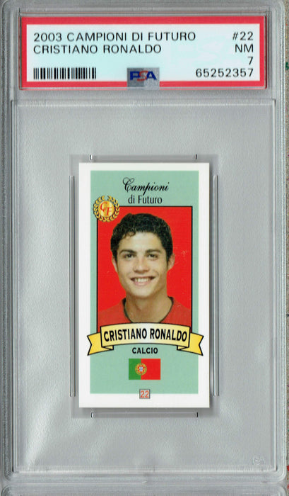 PSA 7 NM Cristiano Ronaldo 2003 Campioni Di Futuro #22 Rookie Card Portugal