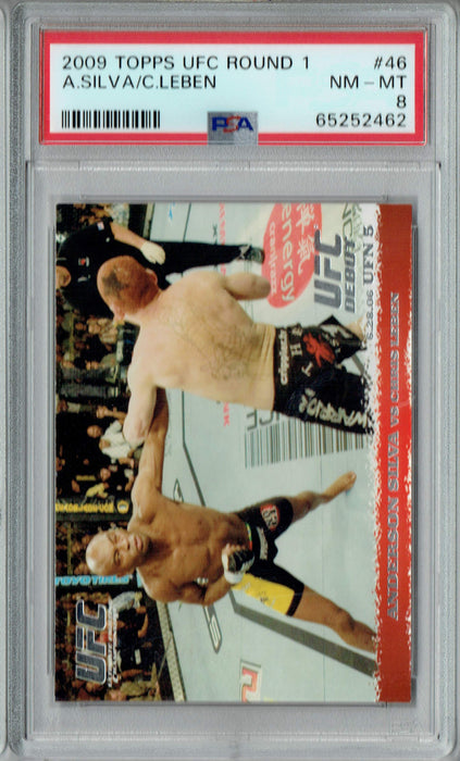 PSA 8 NM-MT Anderson Silva 2009 Topps UFC Round 1 #46 Rookie Card