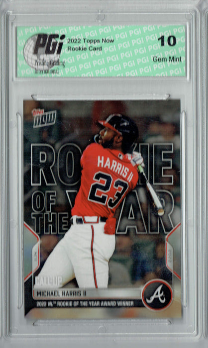 Michael Harris II 2022 Topps Now #OS-35 Rookie of the Year Rookie Card PGI 10