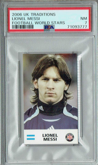 PSA 7 NM Lionel Messi 2006 UK Traditions #0 Soccer Card Football World Stars