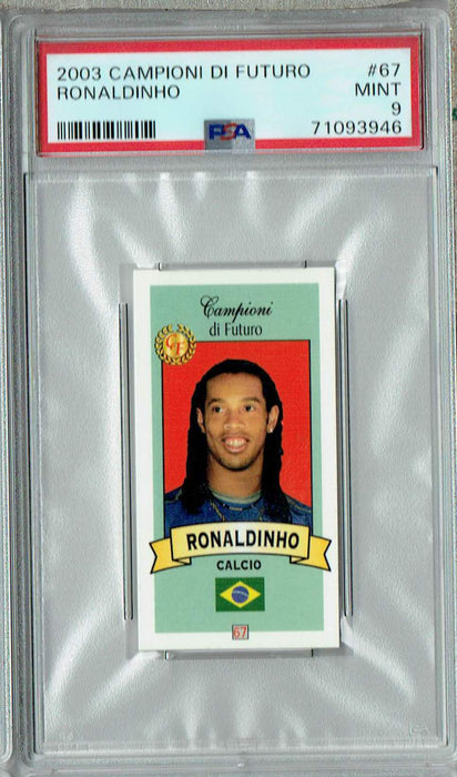 PSA 9 MINT Ronaldinho 2003 Campioni Futuro #67 Rare Trading Card Low Pop Brazil