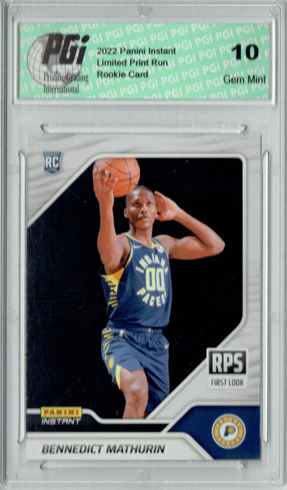 Bennedict Mathurin 2022 Panini Instant RPS6 First Look 1/1381 Rookie Card PGI 10