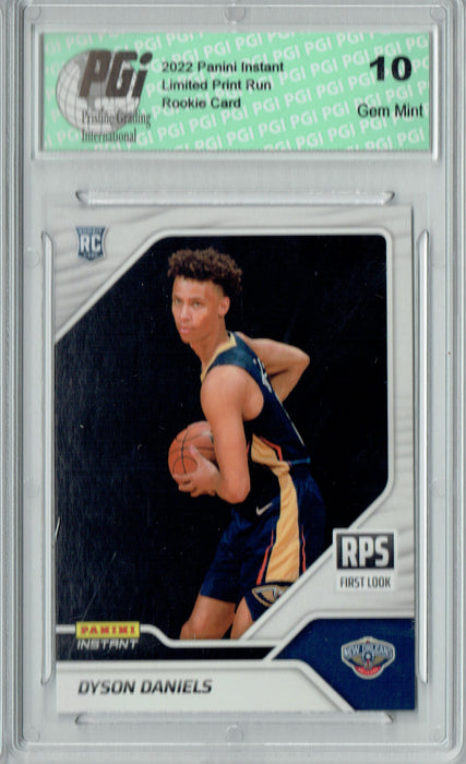 Dyson Daniels  2022 Panini Instant #RPS-7 First Look 1/1259 Rookie Card PGI 10