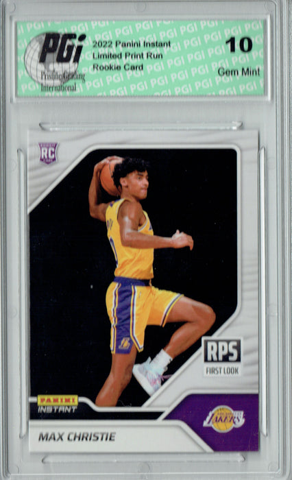 Max Christie  2022 Panini Instant #RPS-31 First Look 1/1199 Rookie Card PGI 10
