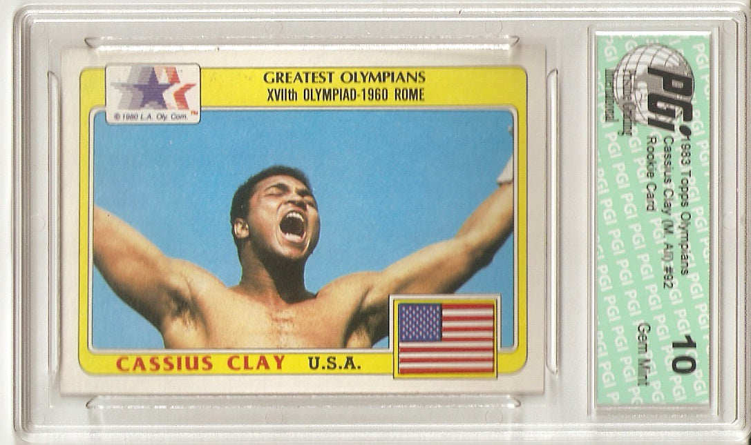 1983 Topps Olympian Cassius Clay/Muhammad Ali PGI 10 card