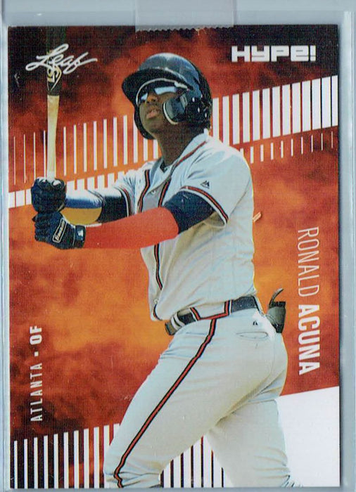Mint Ronald Acuna 2018 Leaf HYPE! #1A Only 5000 Made! Rare Rookie Card