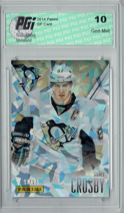 Sidney Crosby 2014 Panini Cracked Ice #13 Only 25 Made Card PGI 10