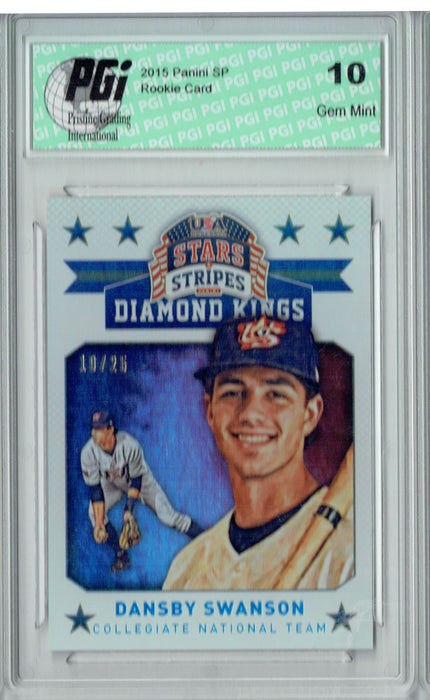 Dansby Swanson 2015 USA Diamond Kings #10 Only 25 Made Rookie Card PGI 10