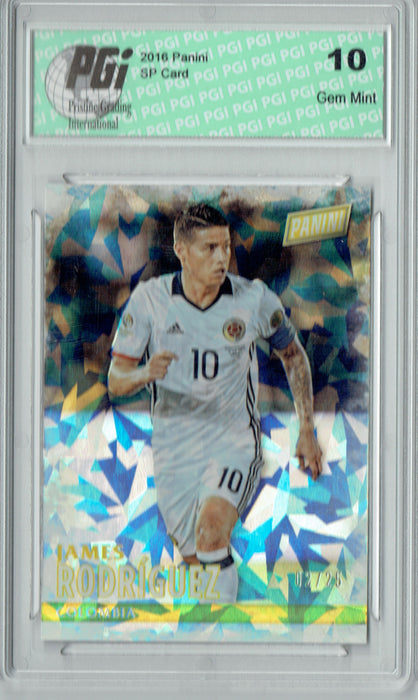 James Rodriguez 2016 Panini #40 Cracked Ice SP, Only 25 Made Card PGI 10